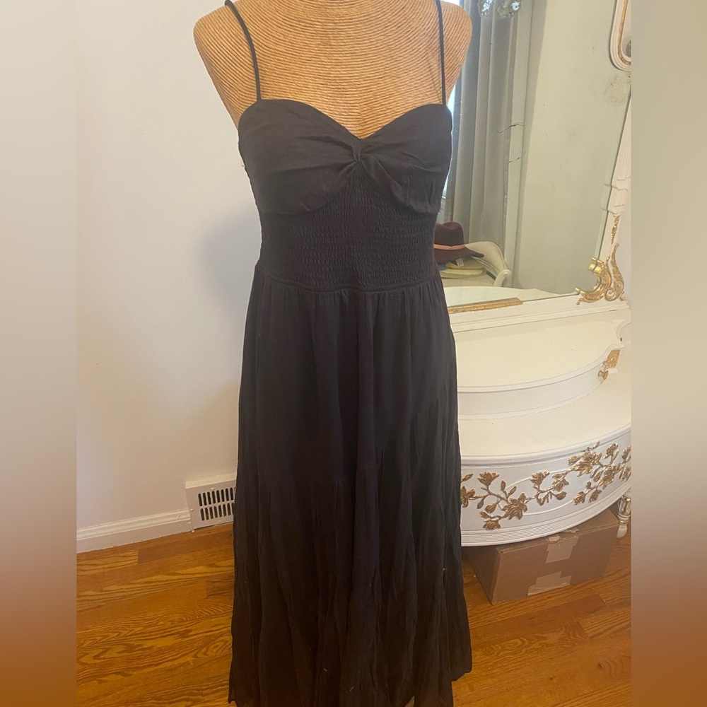 Free People Black Strapless Dress